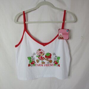 Strawberry Shortcake Cami Tank Pajama Top Loungewear White Size XXL NWT